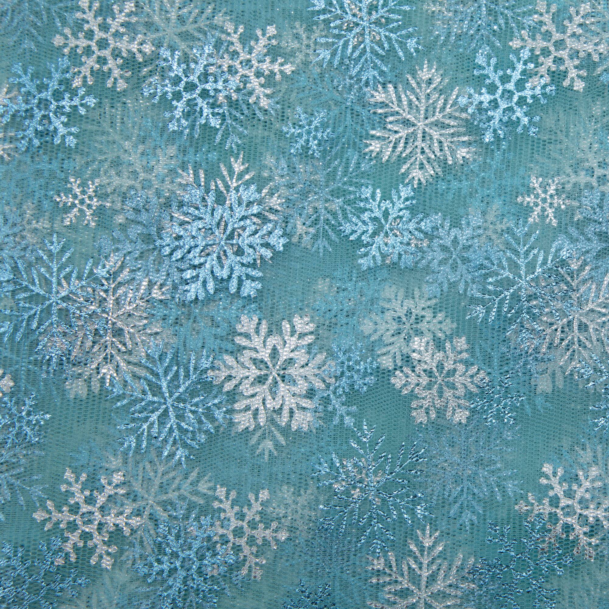 Wyla Blue Snowflakes on Blue Mesh